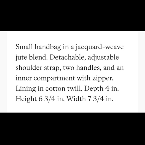 NWT H&M Small Dior-like Jacquard Tote Bag - Picture 4 of 4